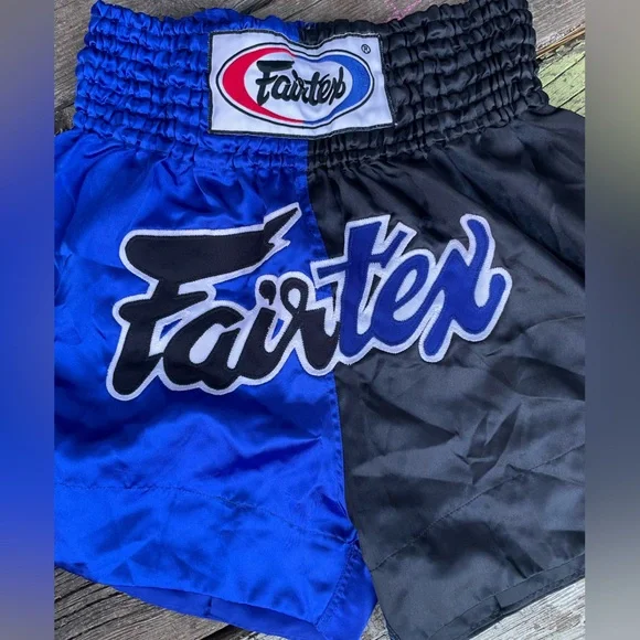 Fairtex Blue and Black Muay Thai Shorts - Picture 4 of 11